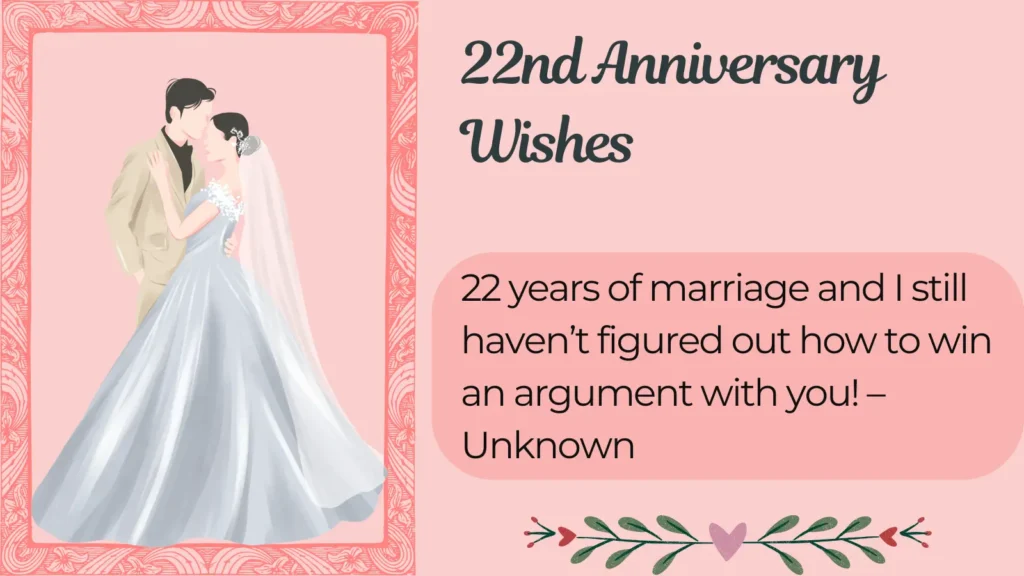22nd Wedding Anniversary